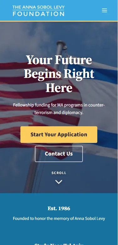 annasobollevyfoundation.org homepage on a mobile screen