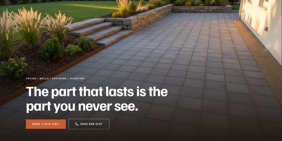 Landscaping website screenshot
